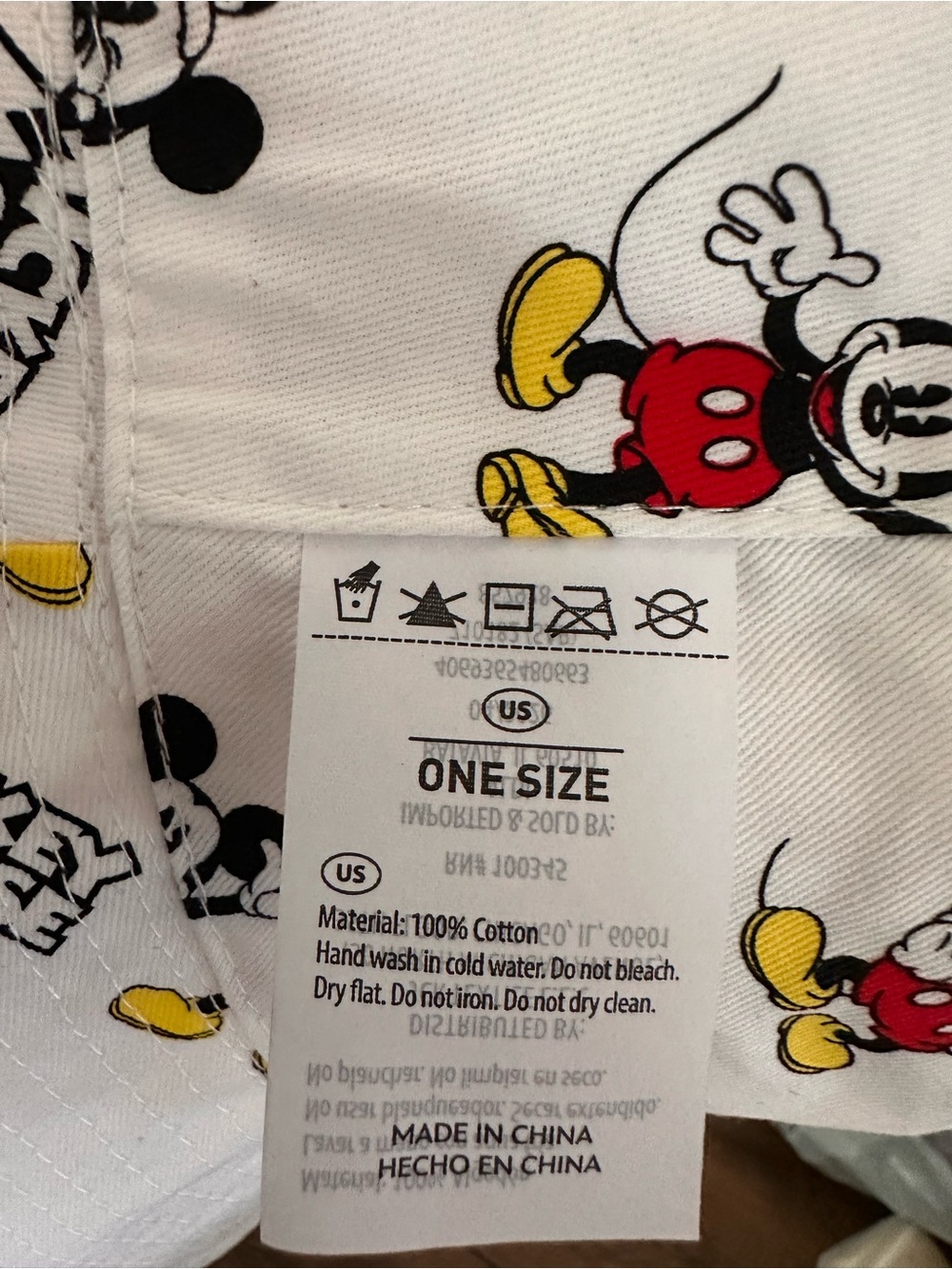 Disney White Bucket Hat with Classic Mickey Print - Picture 2 of 4